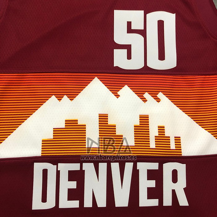 Camiseta Denver Nuggets Aaron Gordon NO 50 Ciudad 2020-21 Rojo